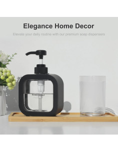 Dispensador de Jabón ONECOCOA Negro 300 ml Compacto 2