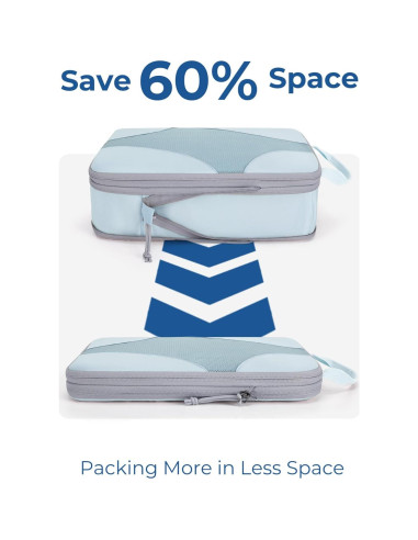 Cubos de Compresión BAGSMART 6-Pack para Viajes 1L+2M+2S