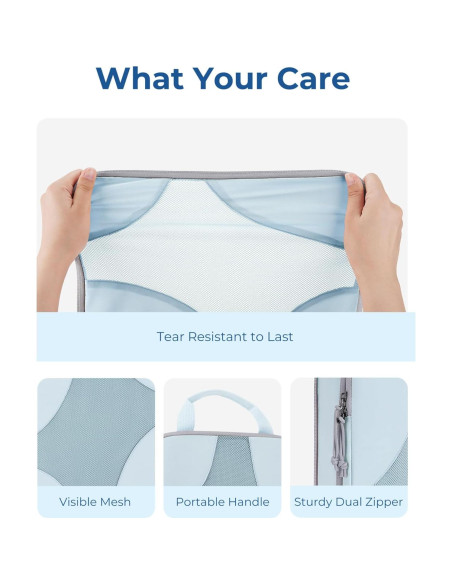 Cubos de Compresión BAGSMART 6-Pack para Viajes 1L+2M+2S