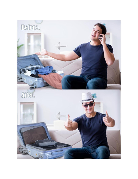 Juego de 4 Cubos de Compresión WELKINLAND - Livianos y Transparentes Juego de 4 Cubos de Compresión WELKINLAND - Livianos y Transparentes