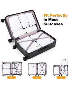 Juego de 8 Cubos de Compresión Velaybor para Viajes 2