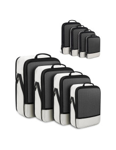 Juego de 4 Cubos de Compresión SDGFUI Beige para Viaje