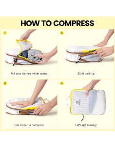 Set de Cubos de Compresión PFEYRPK 7 Piezas para Viaje 2