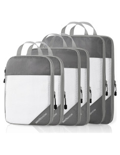 Set de 6 Cubos de Compresión NICOSHOW para Viaje Gris