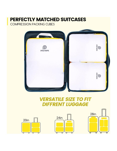 Set de Cubos de Compresión PFEYRPK 7 Piezas para Viaje