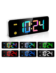 Reloj Despertador Digital HODIK Multicolor 12/24 Horas