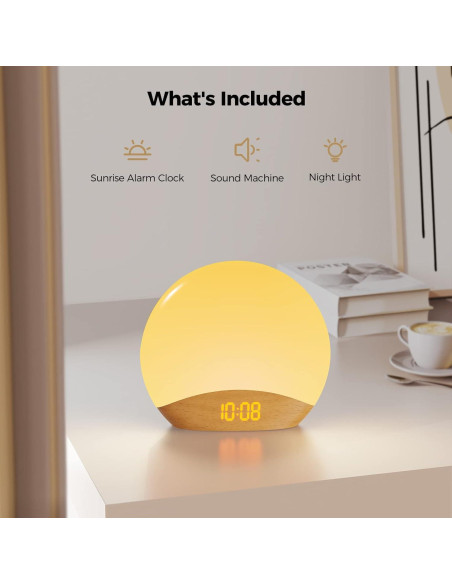 Reloj Despertador HOUSBAY con Luz de Amanecer y Sonidos Reloj Despertador HOUSBAY con Luz de Amanecer y Sonidos