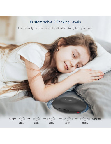 Reloj Despertador Vibrante DreamSky DS2202 Negro Portátil