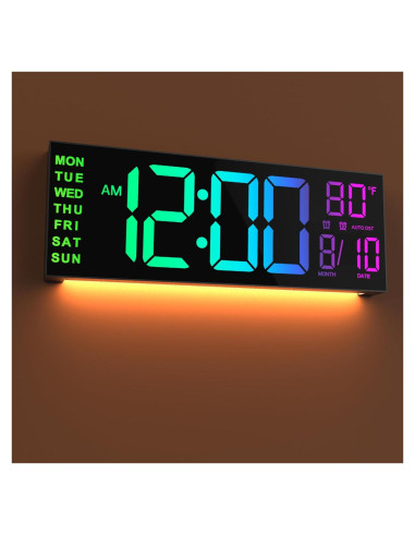 Reloj de Pared Digital JALL 40,6 cm con Control Remoto