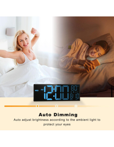 Reloj de Pared Digital JALL 40,6 cm con Control Remoto