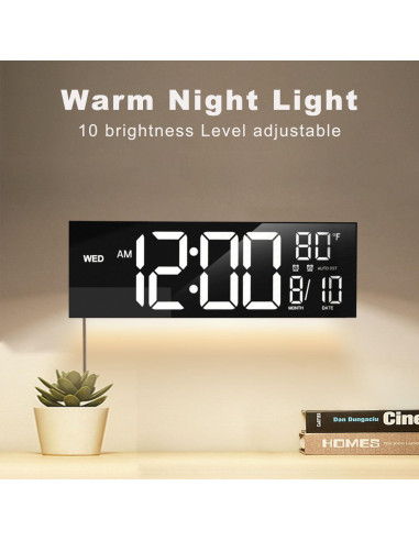 Reloj de Pared Digital JALL 40,6 cm con Control Remoto