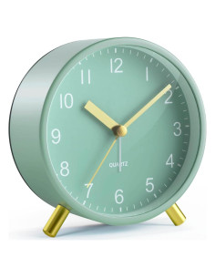Reloj de Alarma Analógico YouJabz Verde Sin Tic Tac