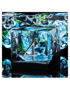 Juego de Dados Poliedricos DND Weyano 7 Pcs Montaña y Cascada