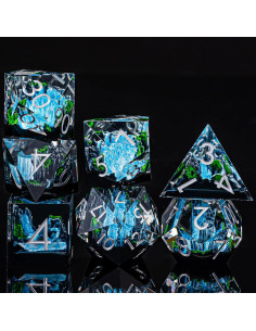 Juego de Dados Poliedricos DND Weyano 7 Pcs Montaña y Cascada 2