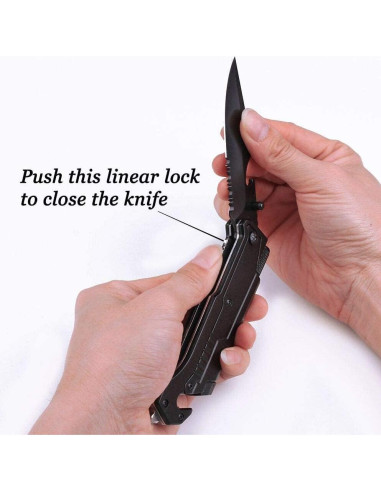 Cuchillo de Bolsillo Personalizado Fanfoobi con Luz LED y 6 Funciones