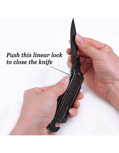 Cuchillo de Bolsillo Personalizado Fanfoobi con Luz LED y 6 Funciones Cuchillo de Bolsillo Personalizado Fanfoobi con Luz LED y 6 Funciones