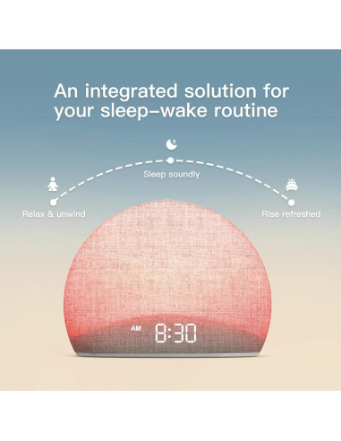 Reloj Despertador HOUSBAY con Sonidos Naturales y Luz
