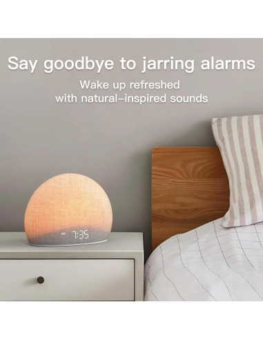 Reloj Despertador HOUSBAY con Sonidos Naturales y Luz