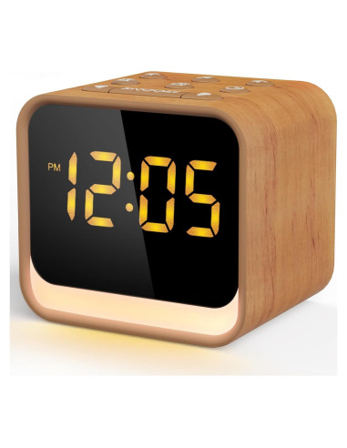 Reloj Despertador de Madera Housbay con Sonido Blanco