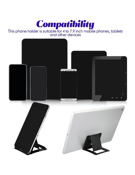 Soporte Plegable para Teléfono Móvil Macarrie 24 Pcs Negro