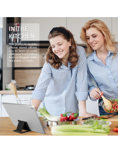 Soporte Plegable para Teléfono Móvil Macarrie 24 Pcs Negro