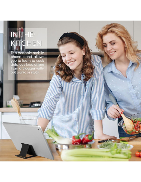 Soporte Plegable para Teléfono Móvil Macarrie 24 Pcs Negro