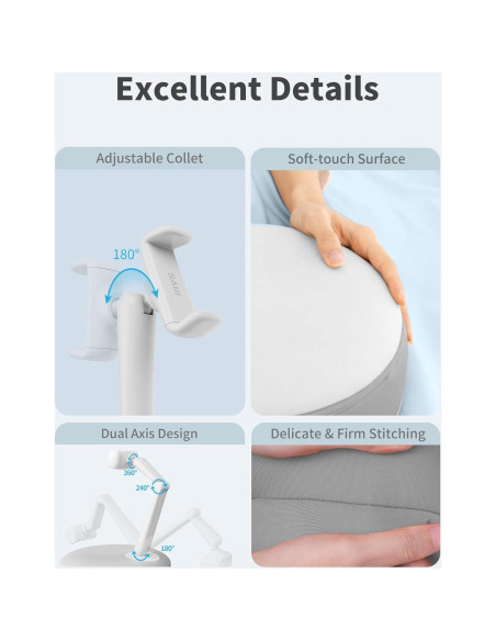 Soporte de Almohada para Teléfono Móvil SAIJI U Mini Gris