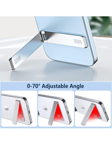 Soporte para Teléfono Móvil Kinizuxi Aluminio Plata Ajustable