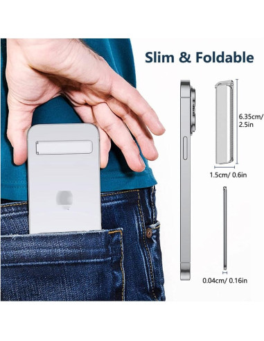 Soporte para Teléfono Móvil Kinizuxi Aluminio Plata Ajustable