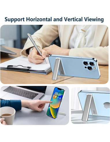 Soporte para Teléfono Móvil Kinizuxi Aluminio Plata Ajustable