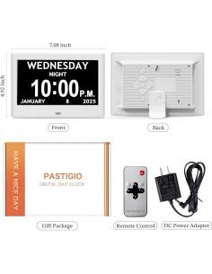 Reloj Digital Pastigio 7" para Ancianos con Alarmas y Recordatorios 2