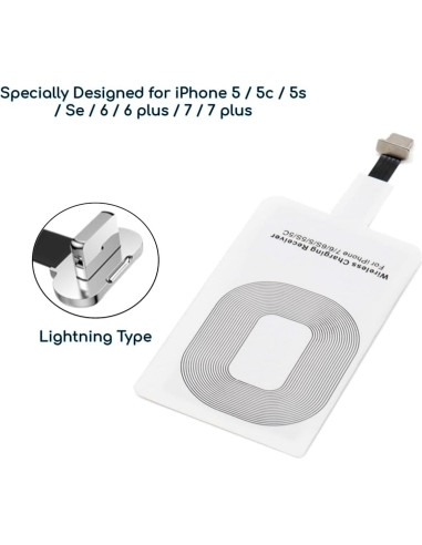 Adaptador Cargador Inalámbrico QI KUJOBUY para iPhone