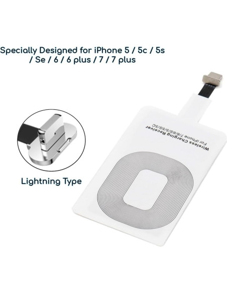 Adaptador Cargador Inalámbrico QI KUJOBUY para iPhone