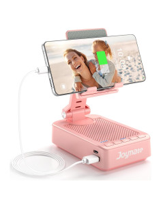 Soporte para Teléfono Joymate con Altavoz Bluetooth Rosa