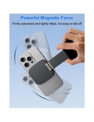 Soporte Magnético Plegable para Teléfono Aluminio Nediea Gris