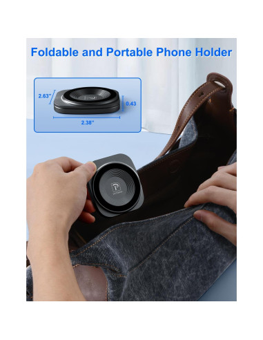 Soporte Magnético Plegable para Teléfono Aluminio Nediea Gris