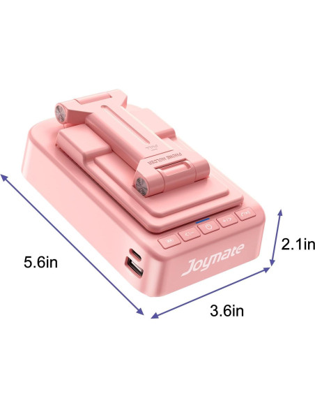 Soporte para Teléfono Joymate con Altavoz Bluetooth Rosa