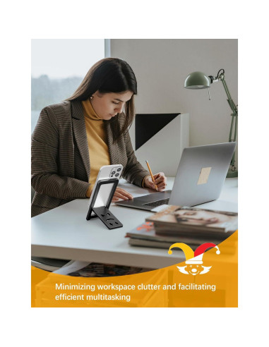 Soporte de Teléfono Plegable Aoviho Aluminio Negro 3.7-7"