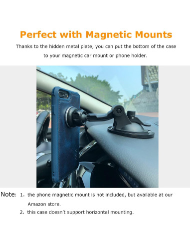 Funda Molzar MAG para iPhone 8 Plus/7 Plus/6 Plus - Azul