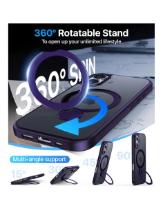 Funda Magnética Aoyushan para iPhone 16 con Soporte 360 2