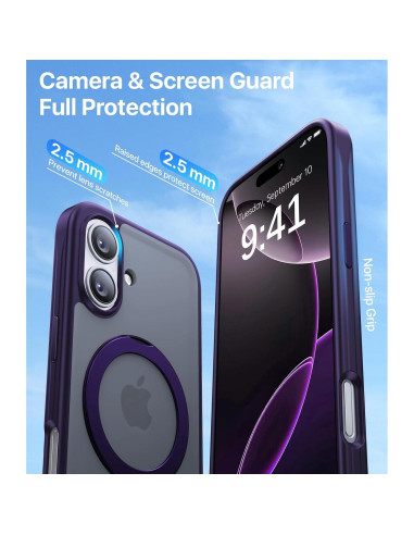 Funda Magnética Aoyushan para iPhone 16 con Soporte 360