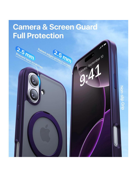 Funda Magnética Aoyushan para iPhone 16 con Soporte 360