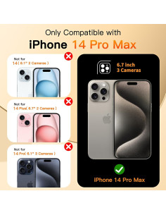 Funda COOLQO para iPhone 14 Pro Max 6.7'' Verde Dorado 2