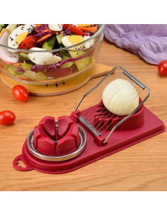 Cortador de Huevos Duros Genérico de Acero Inoxidable 2 Modos 2