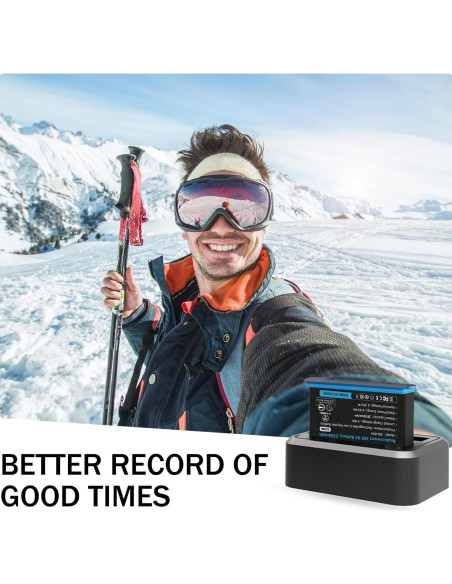 Batería X4 Impermeable + Cargador 2 Ranuras 360 X4