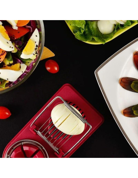 Cortador de Huevos Duros Genérico de Acero Inoxidable 2 Modos