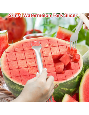 Cortador Tenedor de Sandía 2-en-1 CANIPHA Acero Inoxidable