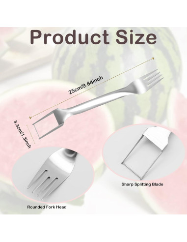 Cortador Tenedor de Sandía 2-en-1 CANIPHA Acero Inoxidable