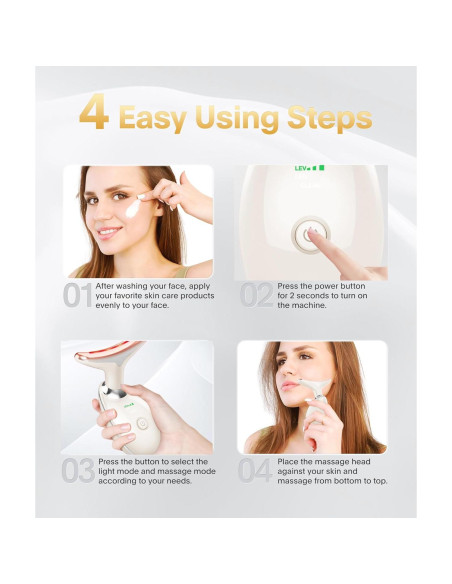 Masajeador Facial Vibrante Sunpint ES-1081 7 Colores Antiarrugas