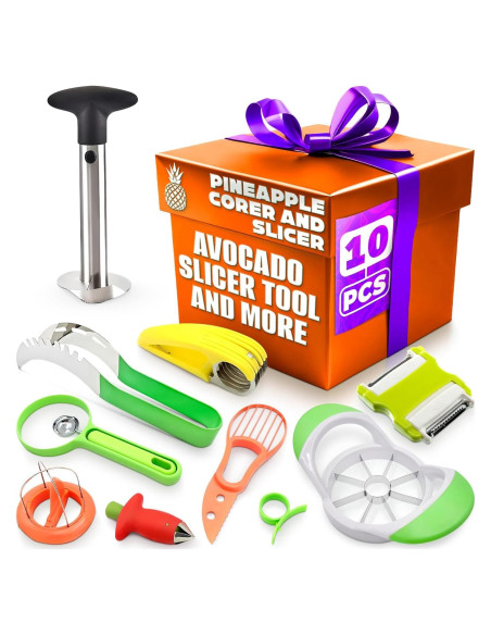 Juego de 10 Cortadores de Frutas NADOBA - Acero Inoxidable